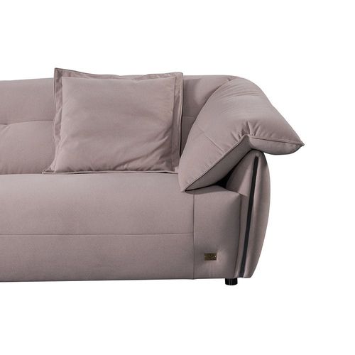 Brisbane 4-Seater Fabric Sofa - Taupe - With 5-Year Warranty